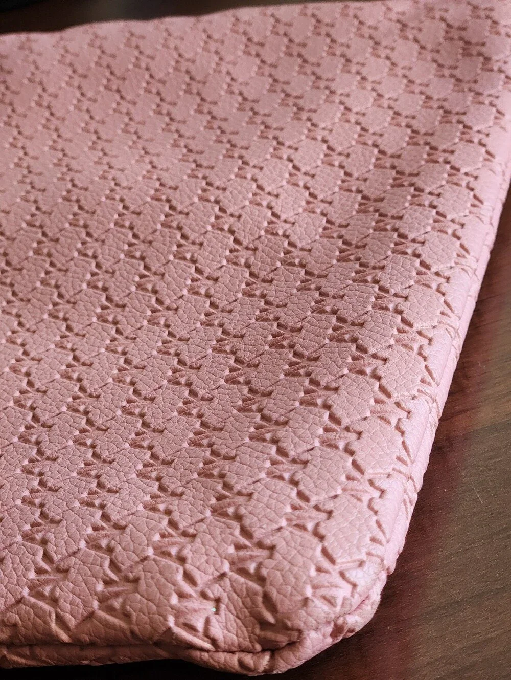 Anne Klein Pink Monogram Wristlet Pouch Clutch